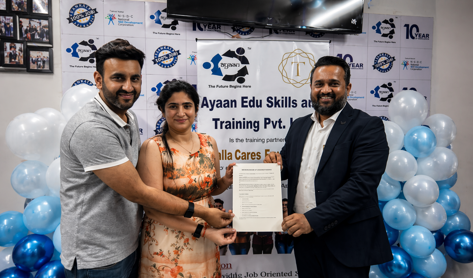 Ayaan Edu Skills and Talla Cares Foundation team at Shastri Nagar Jammu